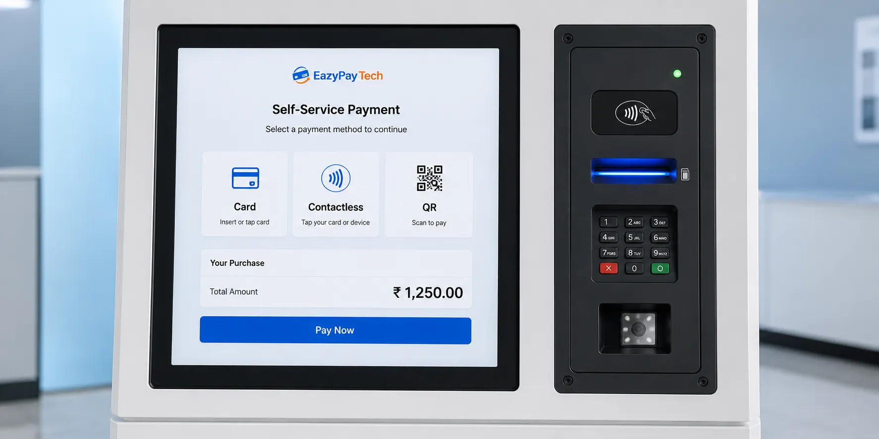 Unattended POS terminal for self-service payments