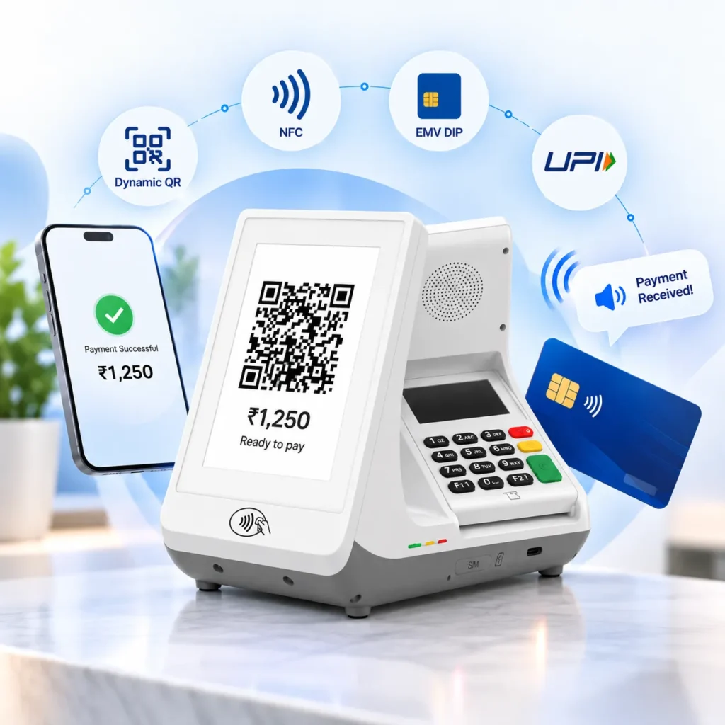DYNAMIC QR WITH DIP & NFC SOUND BOX