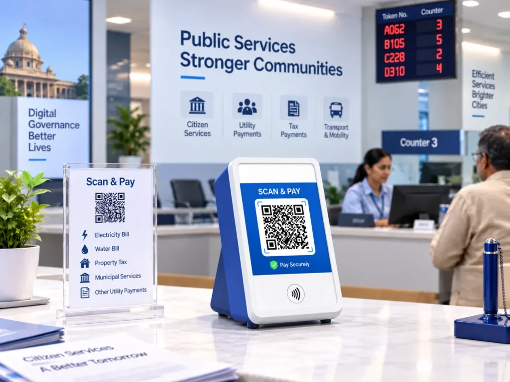 QR Payment Soundbox for government and utility payment counters