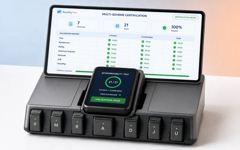 Multi-scheme EMV payment certification testing